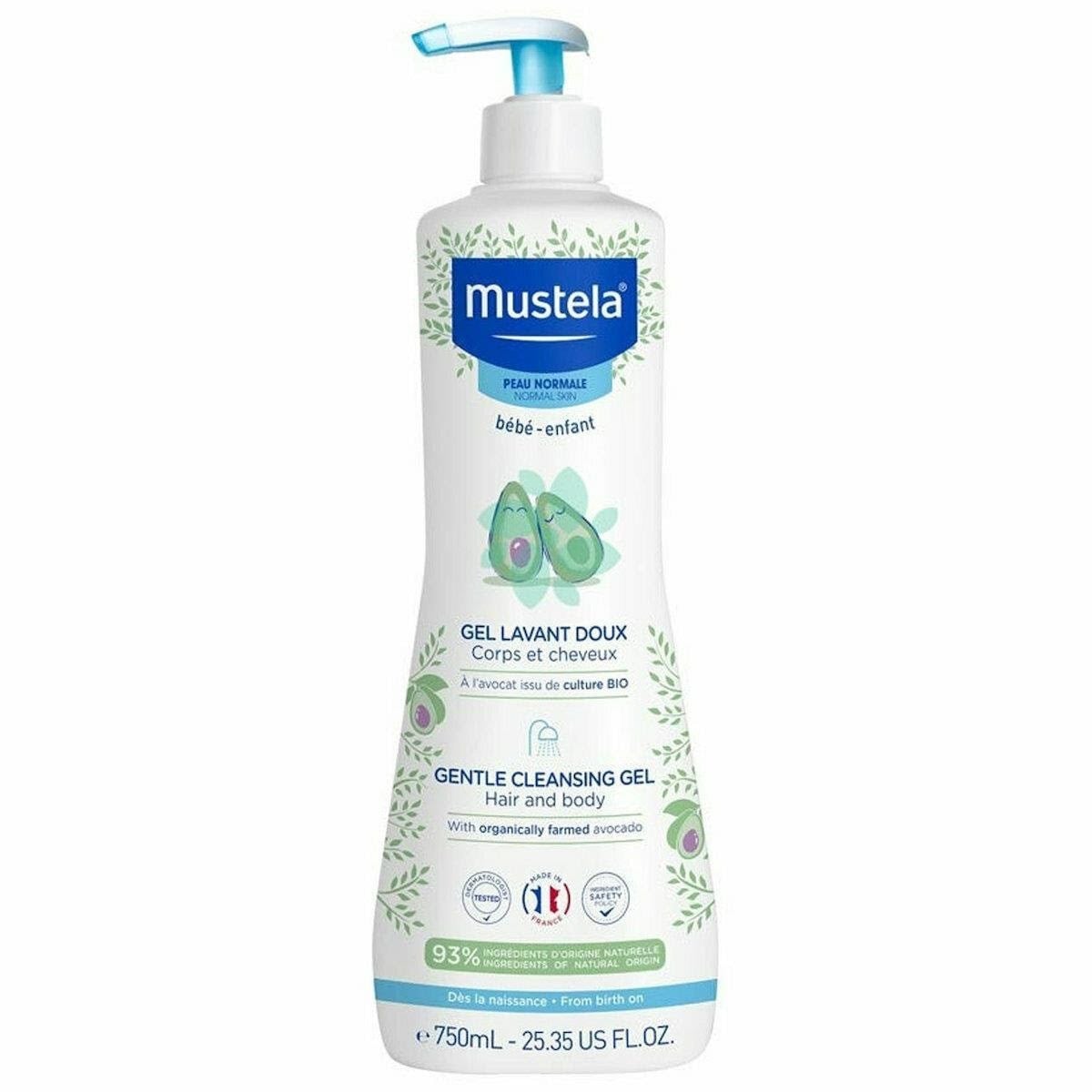 Mustela Avocado Gentle Cleansing Gel 750 ml - Gesichtspflege