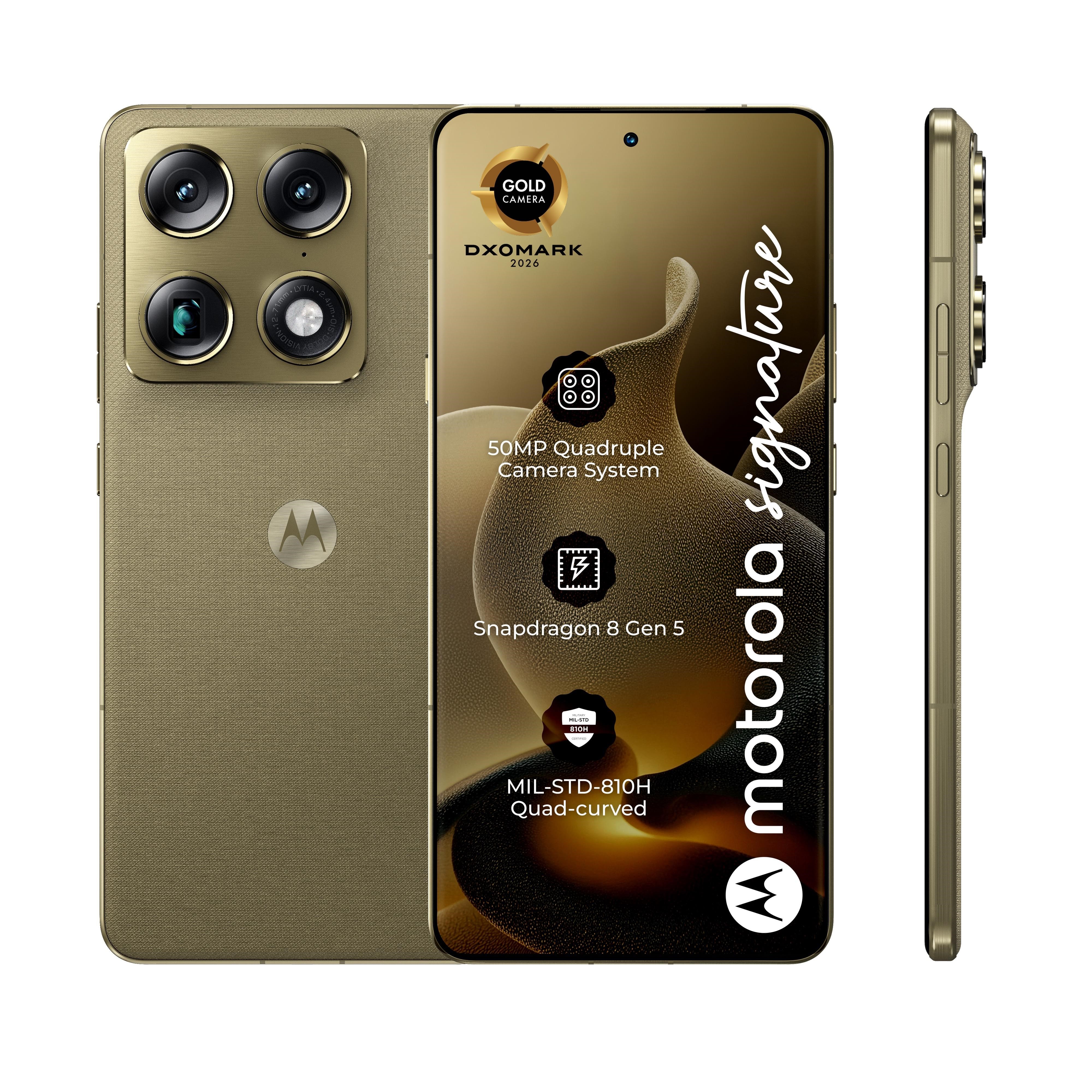 Motorola Signature 512gb/16gb - Pantone Martini Olive - Handys Smartphones Gold Pbab0003se
