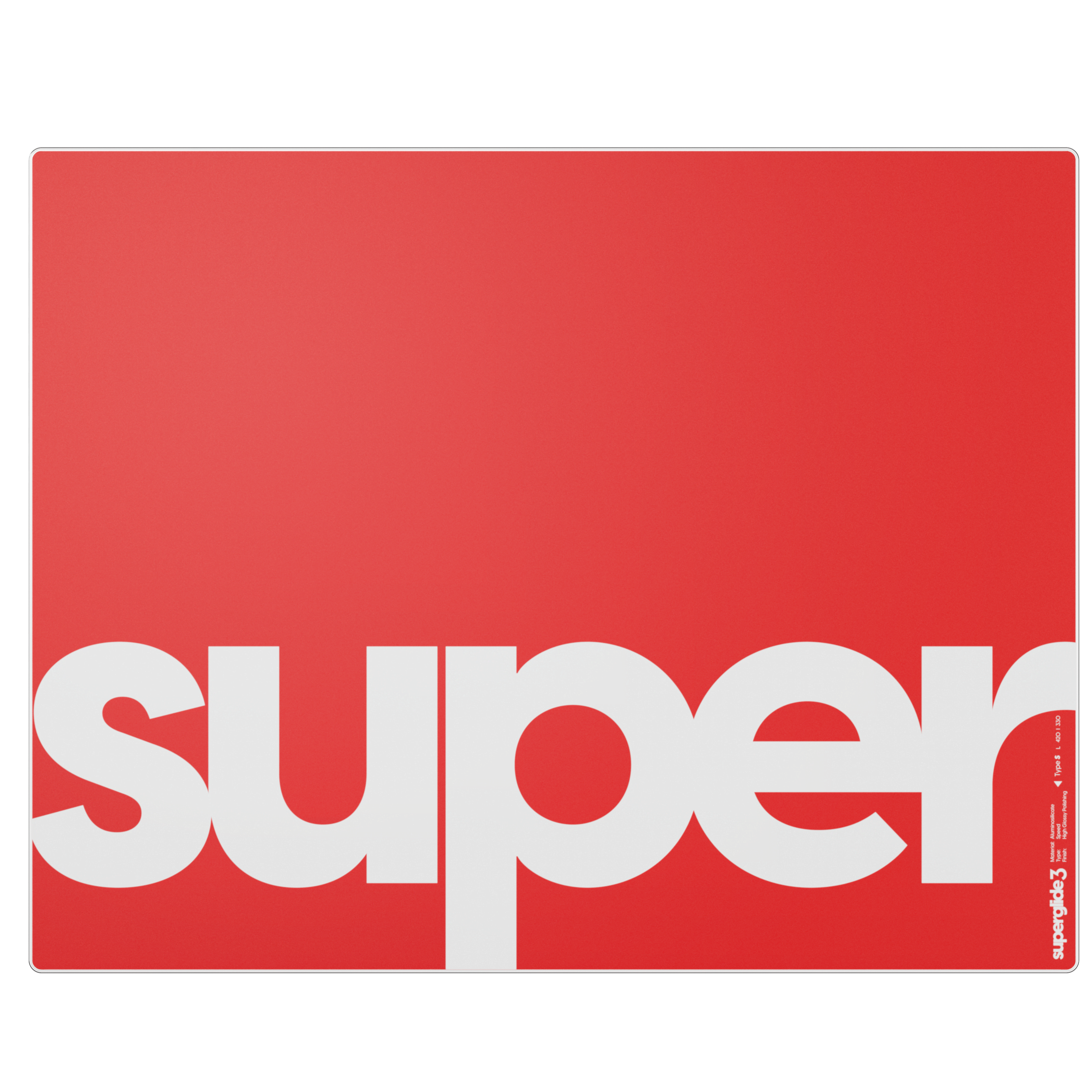 Pulsar Superglide V3 Glass Pad Type-s - Large - Rot - Mauspads Zubehoer Sgplr3s