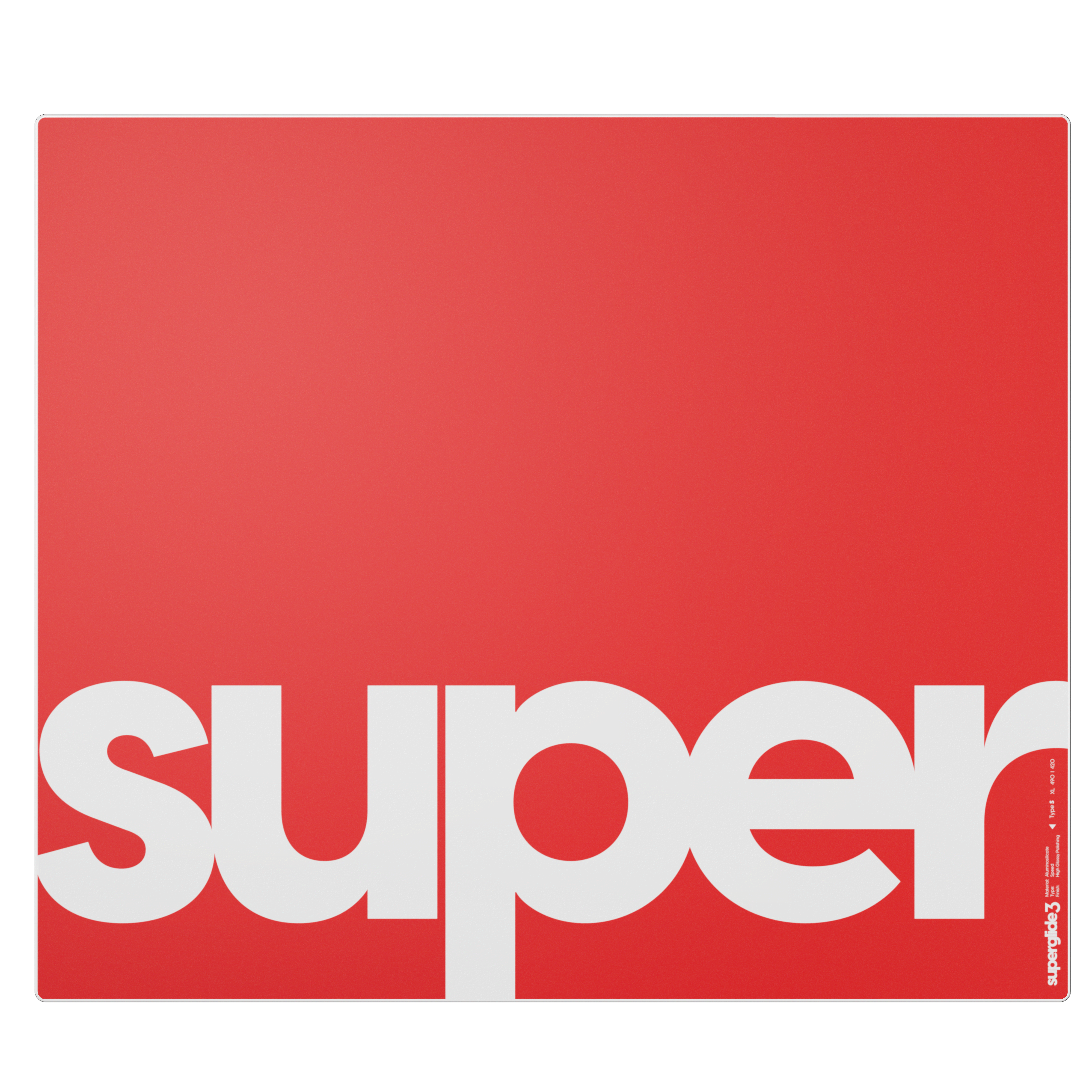 Pulsar Superglide V3 Glass Pad Type-s - XL - Rot - Mauspads Zubehoer Sgpxlr3s