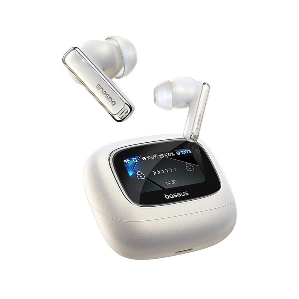 Kopfhörer - Baseus Bowie M2s Ultra Tws Wireless In-ear Headphones With Interactive Screen - White - Kopfhoerer/headsets