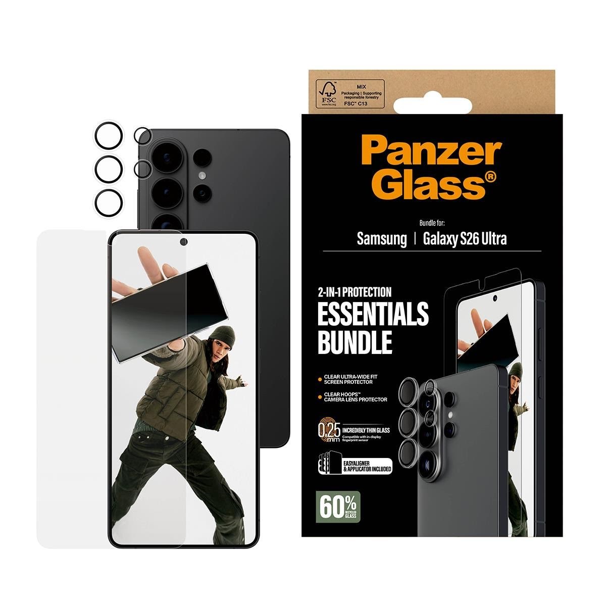 Panzerglass Hoops 2-in-1 Bundle Samsung Galaxy S26 Ultra | Ultra-wide Fit - Handys Anderes Zubehoer Pg62587