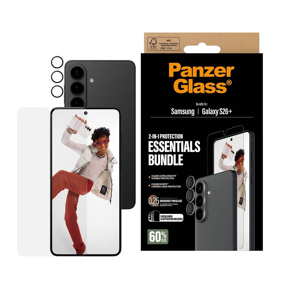 Panzerglass Hoops 2-in-1 Bundle Samsung Galaxy S26+ | Ultra-wide Fit - Handys Anderes Zubehoer