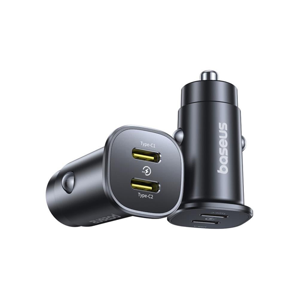Baseus Gotrip 2 x Usb-c 30w Car Charger - Black - Handys Adapter Und Ladegeraete C00072300123-01