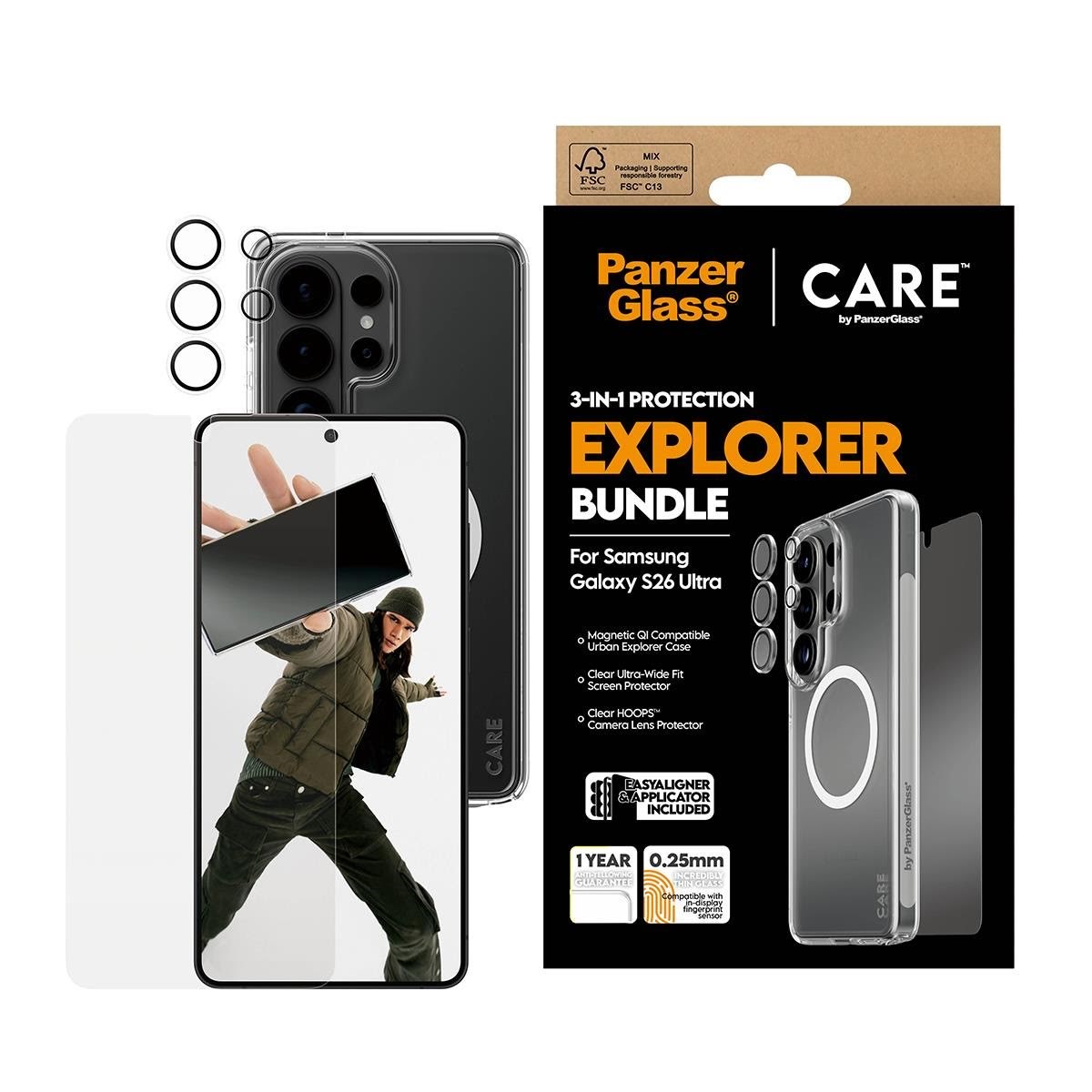 Panzerglass 3-in-1 Bundle Samsung Galaxy S26 Ultra - Handys Schutzfolie