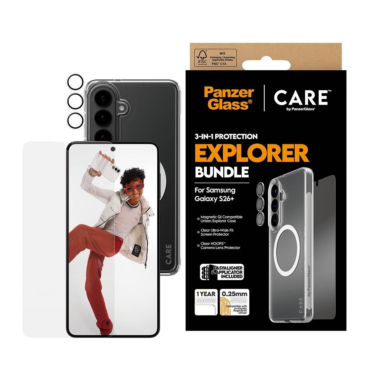 Panzerglass 3-in-1 Bundle Samsung Galaxy S26+ - Handys Schutzfolie Cr34288