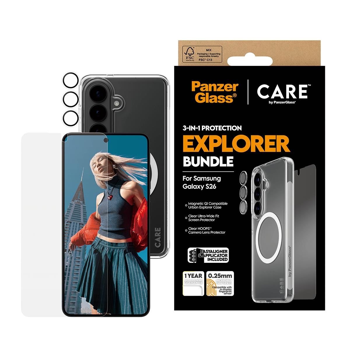 Panzerglass 3-in-1 Bundle Samsung Galaxy S26 - Handys Schutzfolie