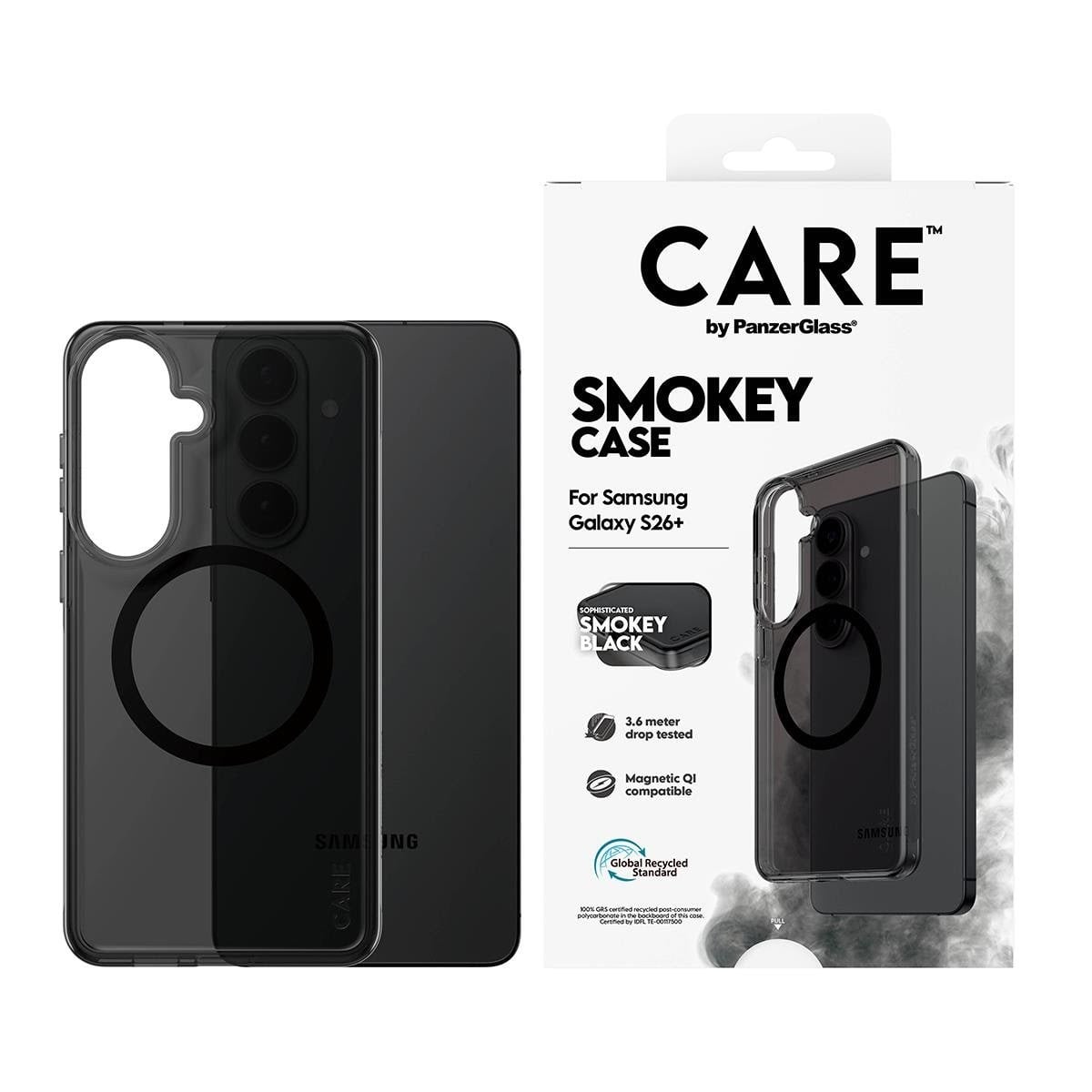 Care by Panzerglass Urban Explorer Case Smokey w. Black Qi Samsung Galaxy S26+ - Handys Cover Cases