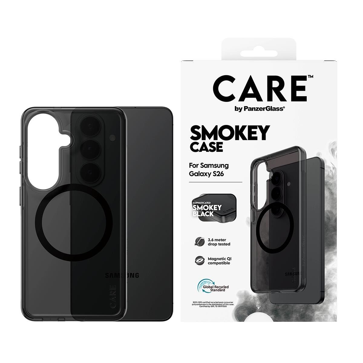 Care by Panzerglass Urban Explorer Case Smokey w. Black Qi Samsung Galaxy S26 - Handys Cover Cases Cr29155
