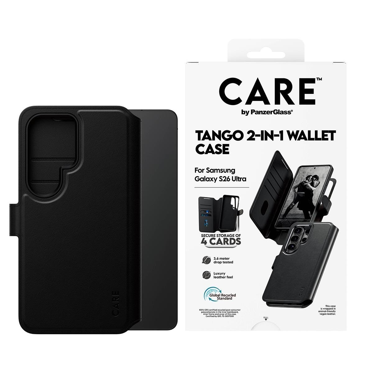 Care by Panzerglass Tango 2-in-1 Wallet Case w. Qi Samsung Galaxy S26 Ultra - Handys Cover Cases Cr39425