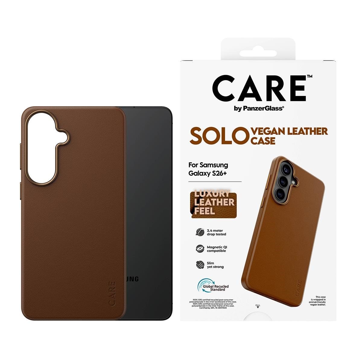 Care by Panzerglass Solo Case Brown w. Qi Samsung Galaxy S26+ - Handys Cover Cases