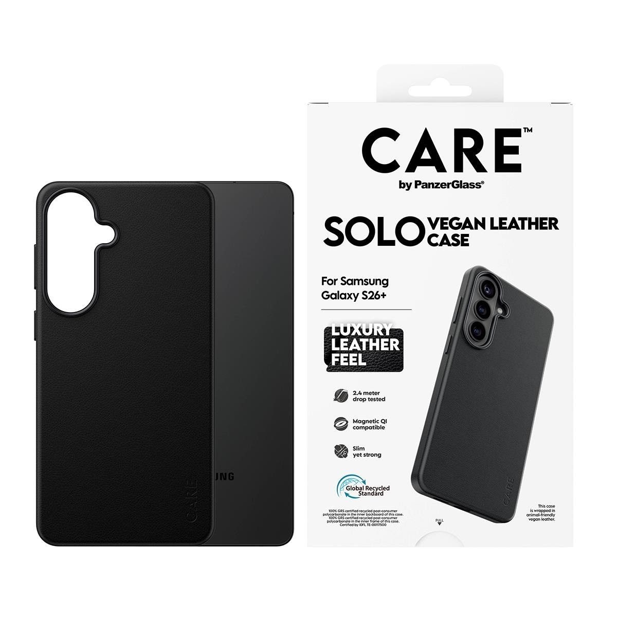 Care by Panzerglass Solo Case Black w. Qi Samsung Galaxy S26+ - Handys Cover Cases