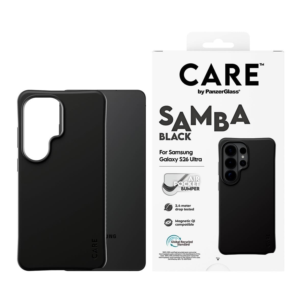 Care by Panzerglass Samba Case Black w. Qi Samsung Galaxy S26 Ultra - Handys Cover Cases Cr66313