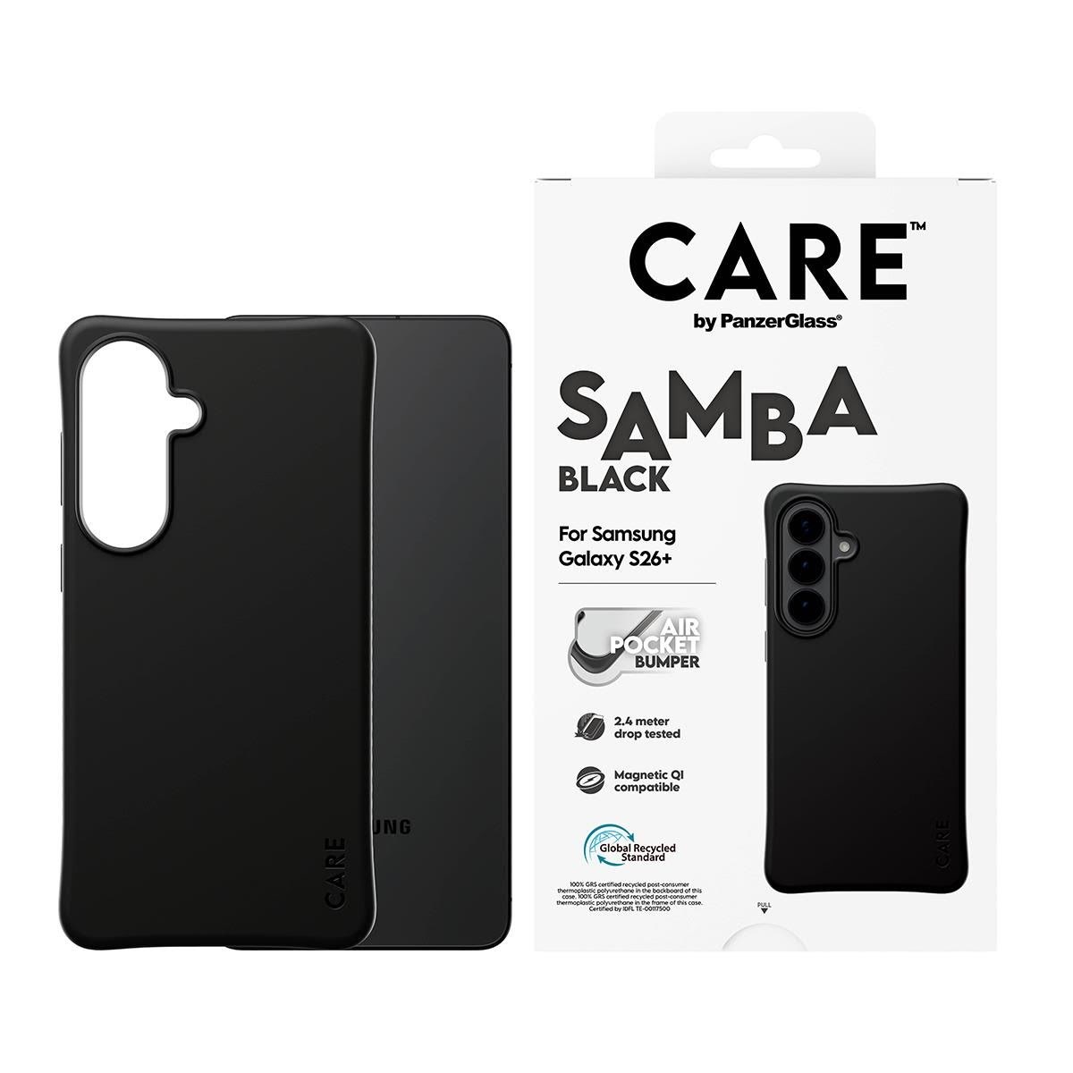 Care by Panzerglass Samba Case Black w. Qi Samsung Galaxy S26+ - Handys Cover Cases