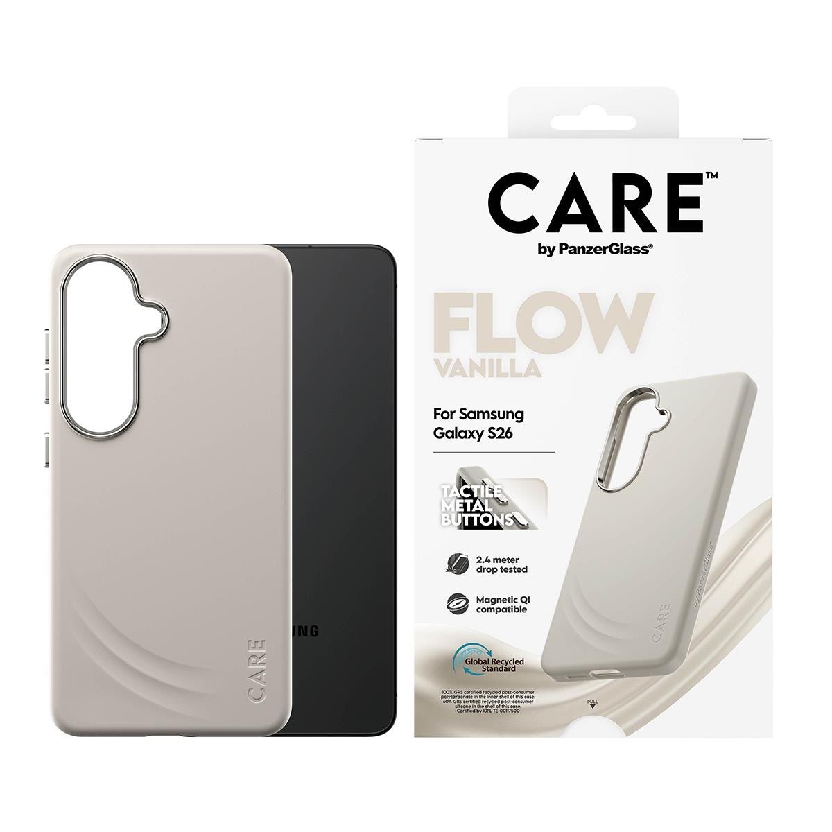 Care by Panzerglass Flow Case Vanilla w. Qi Samsung Galaxy S26 - Handys Cover Cases Cr77067