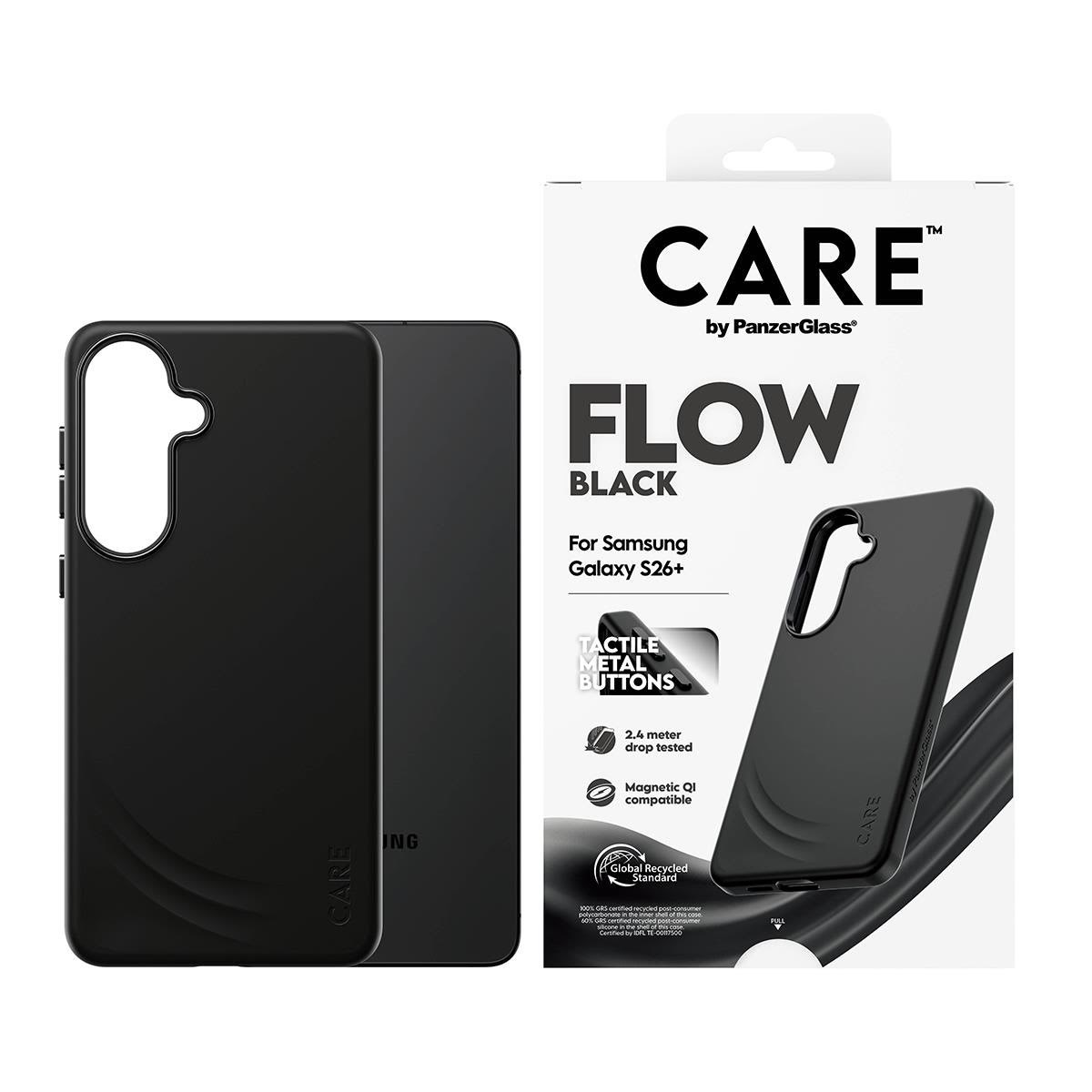 Care by Panzerglass Flow Case Black w. Qi Samsung Galaxy S26+ - Handys Cover Cases Cr16048