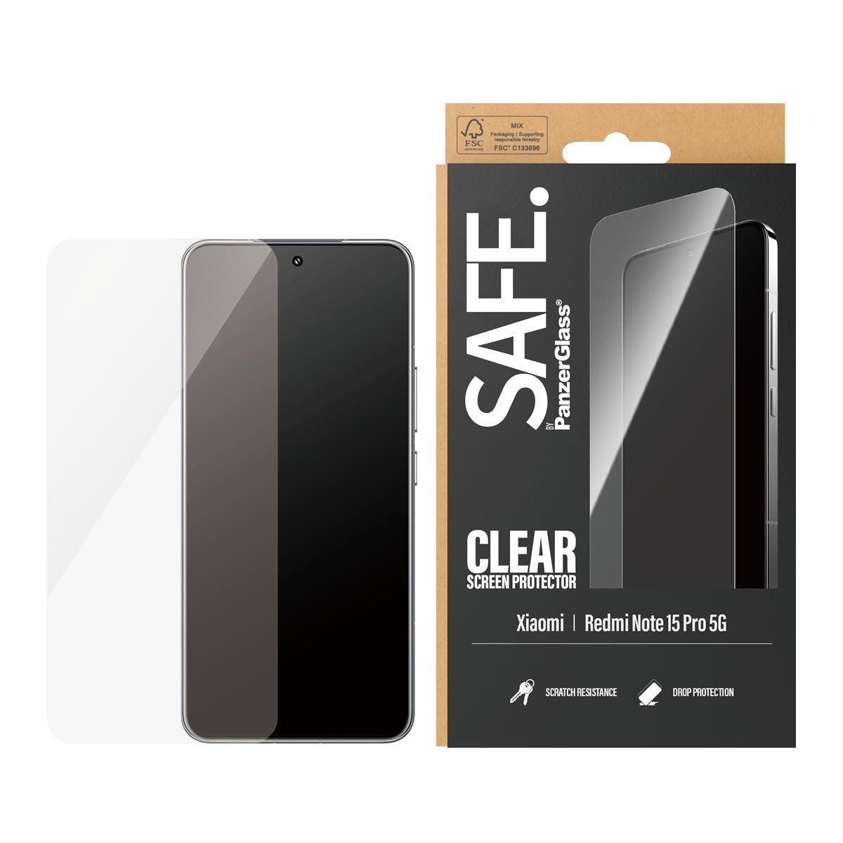 Safe by Panzerglass Screen Protector Xiaomi Redmi Note 15 Pro 5G | Ultra-wide Fit - Handys Schutzfolie