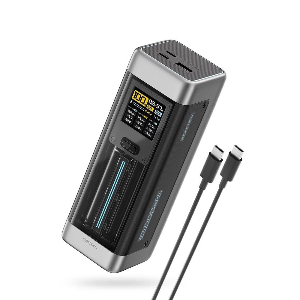 Cuktech Cuk00p23glbk 210w 2 x Usb-c 1 x Usb-a - 25000 Mah - Powerbank Akku