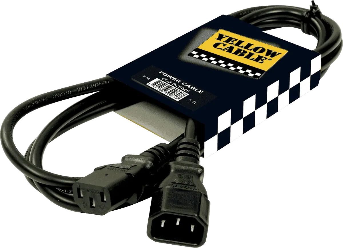 Yellow Cable Pcemf - Iec Stecker/buchse-netzkabelverlängerung - Audio Kabel Eco Pcemf