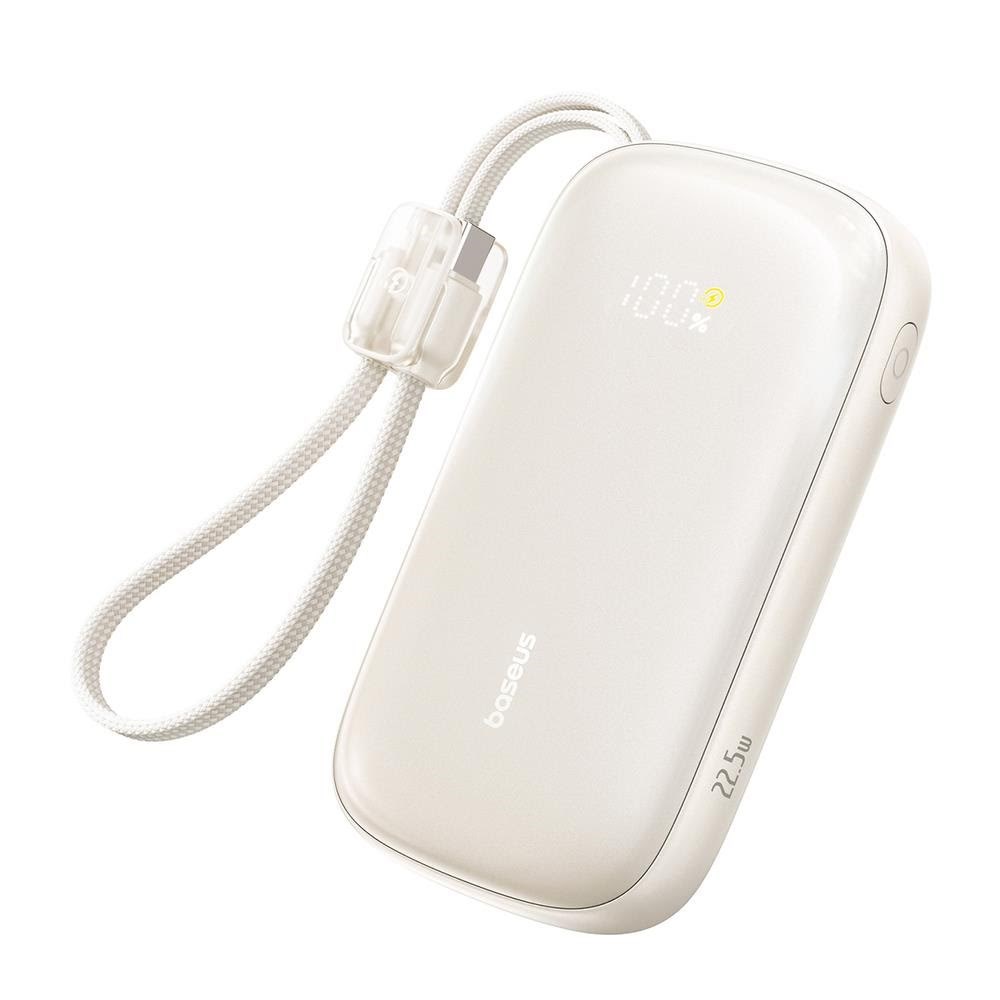 Baseus Enerfill Fc21 Qpow 3 Ultra 20000mah 22.5W Powerbank With Display And Cable Included - Beige - 20000 Mah - Powerbank Akku