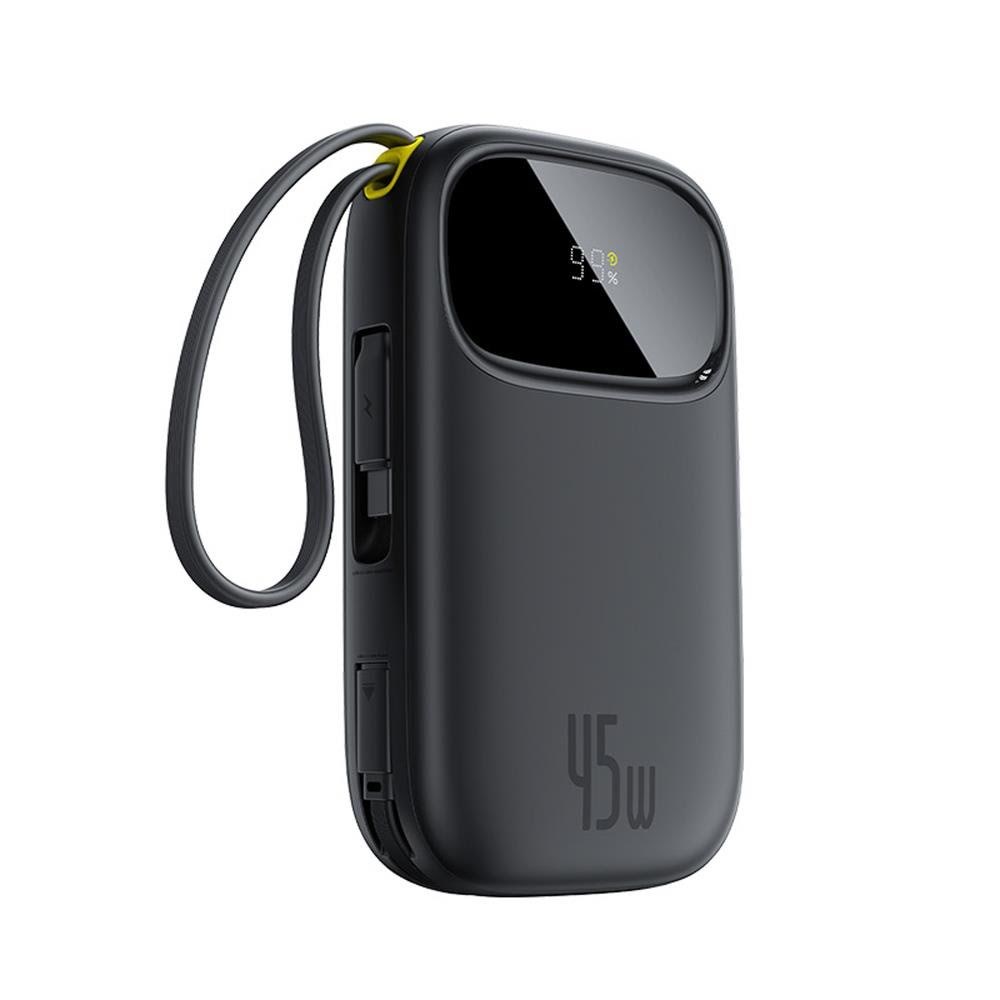 Baseus Enerfill Fc31 10000mah 45w Power Bank With Usb-c And Lightning Cables - Black - 10000 Mah - Powerbank Akku Schwarz E0028c00