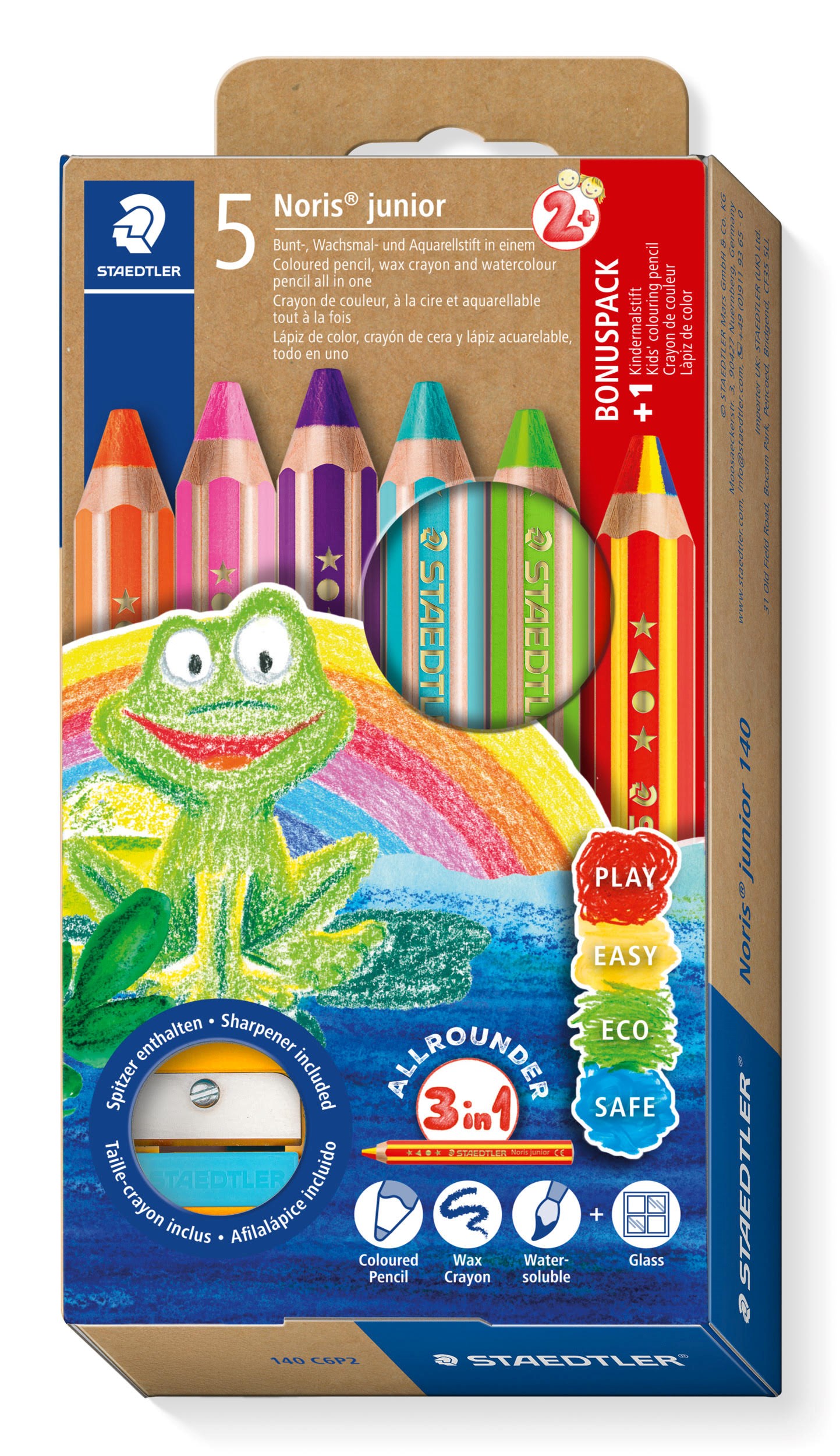 Staedtler Noris Junior 5+1 Rainbow Pencil - Utensilien Zum Schreiben Und Zeichnen