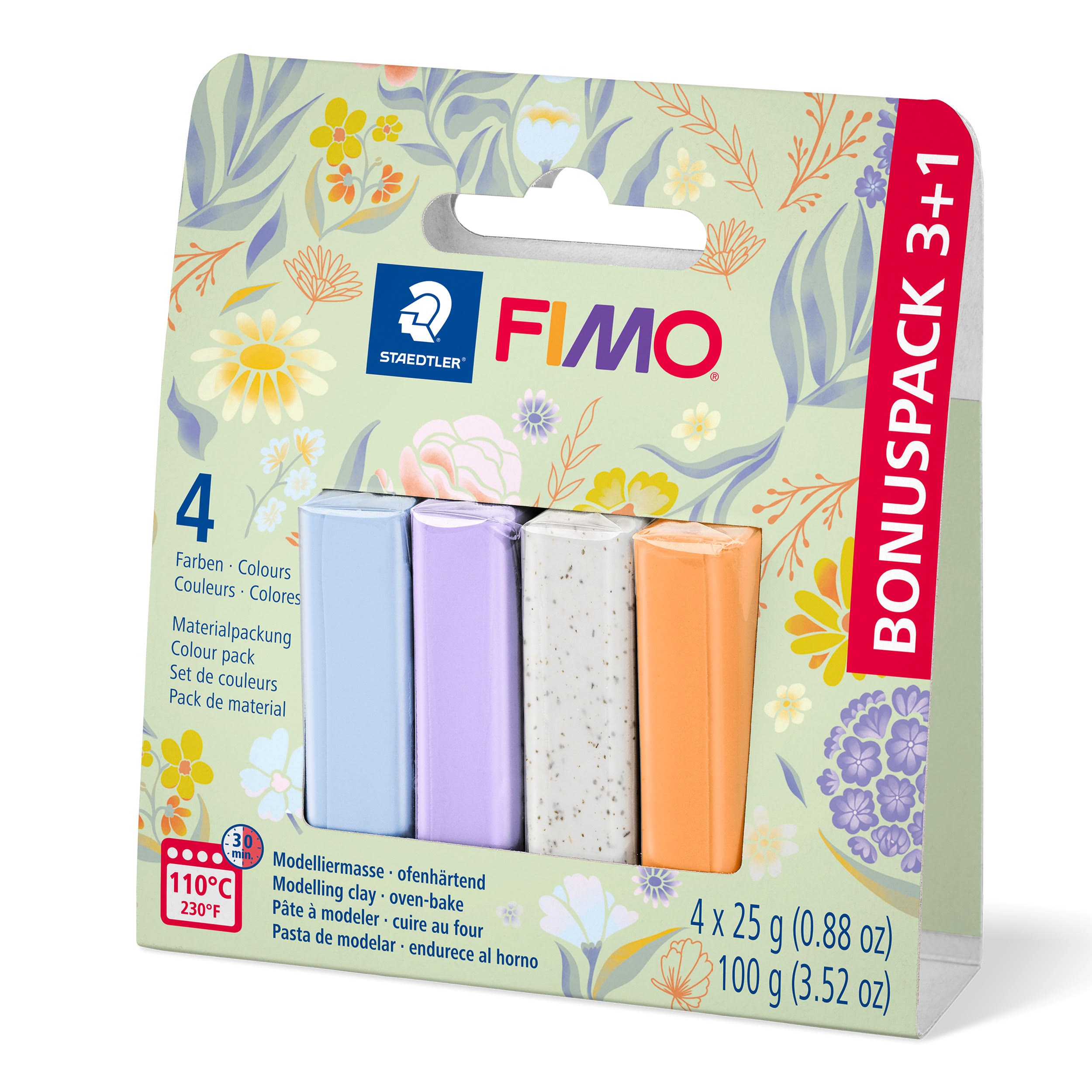 Fimo Fimo Soft 3+1 Ofenhärtendes Modelliermasse-set - Hobby Zubehoer 8023-s2 P