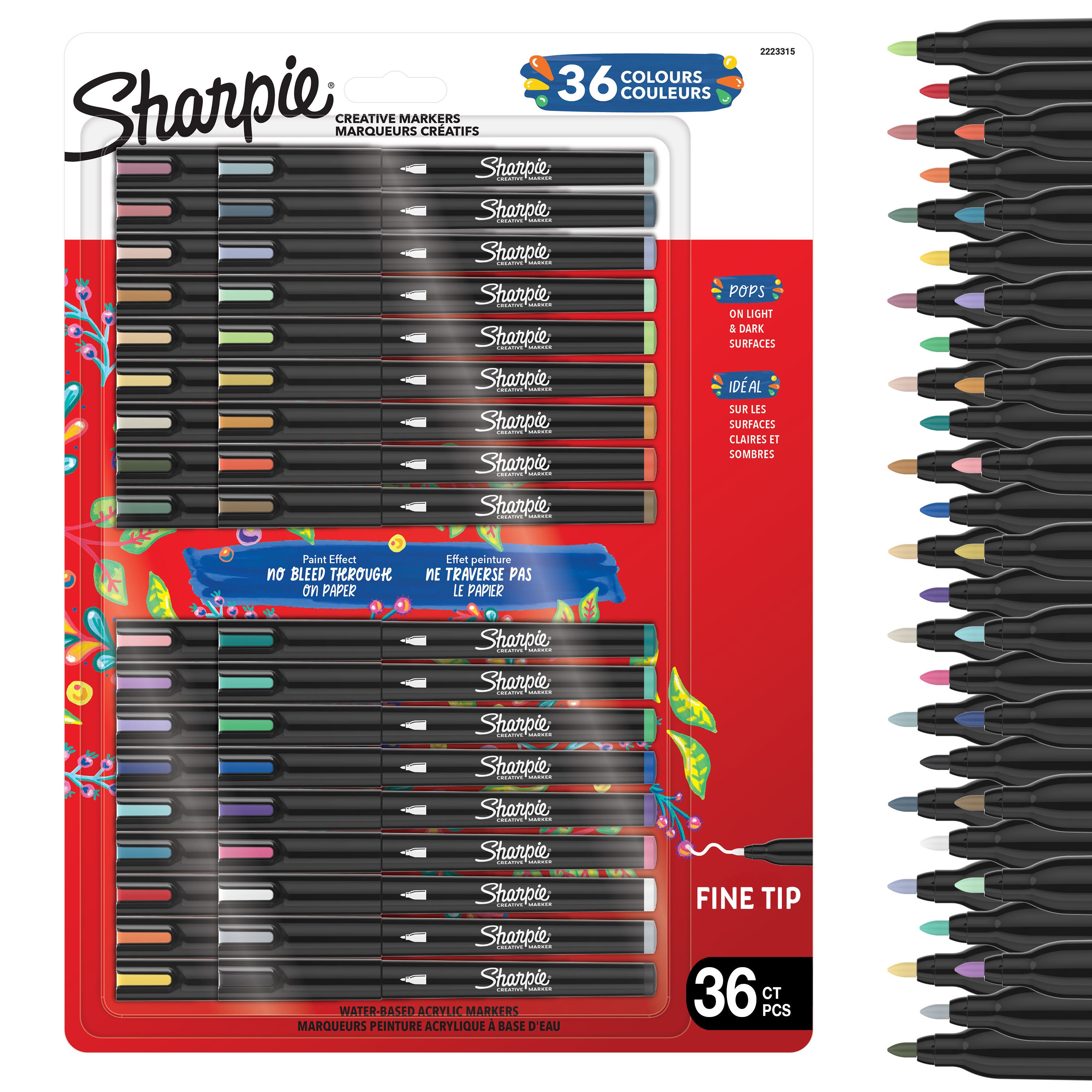 Sharpie Creative Acrylic Marker Assorted Colours Fine Tip 36-blister - Utensilien Zum Schreiben Und Zeichnen