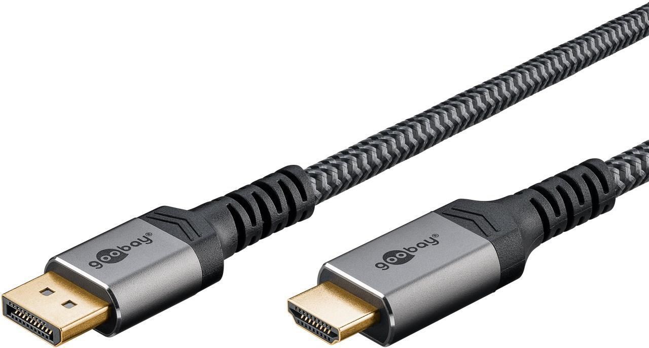 Pro Diplayport- Hdmi 2.0/2.1 - 3m - Grey - Display Kabel