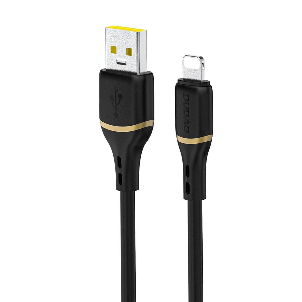 Dudao L25l 30w Usb-a Cable - Lightning With Soft Silicone Braided Lightning 1m - Black - Usb Kabel