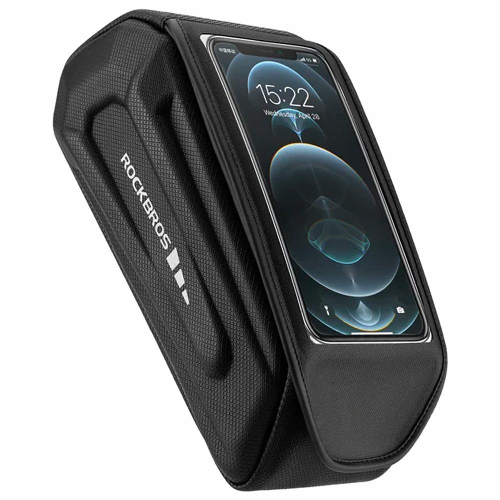 Rockbros 30120064001 Waterproof Frame Bicycle Bag With Phone Cover - Black - Handys Anderes Zubehoer