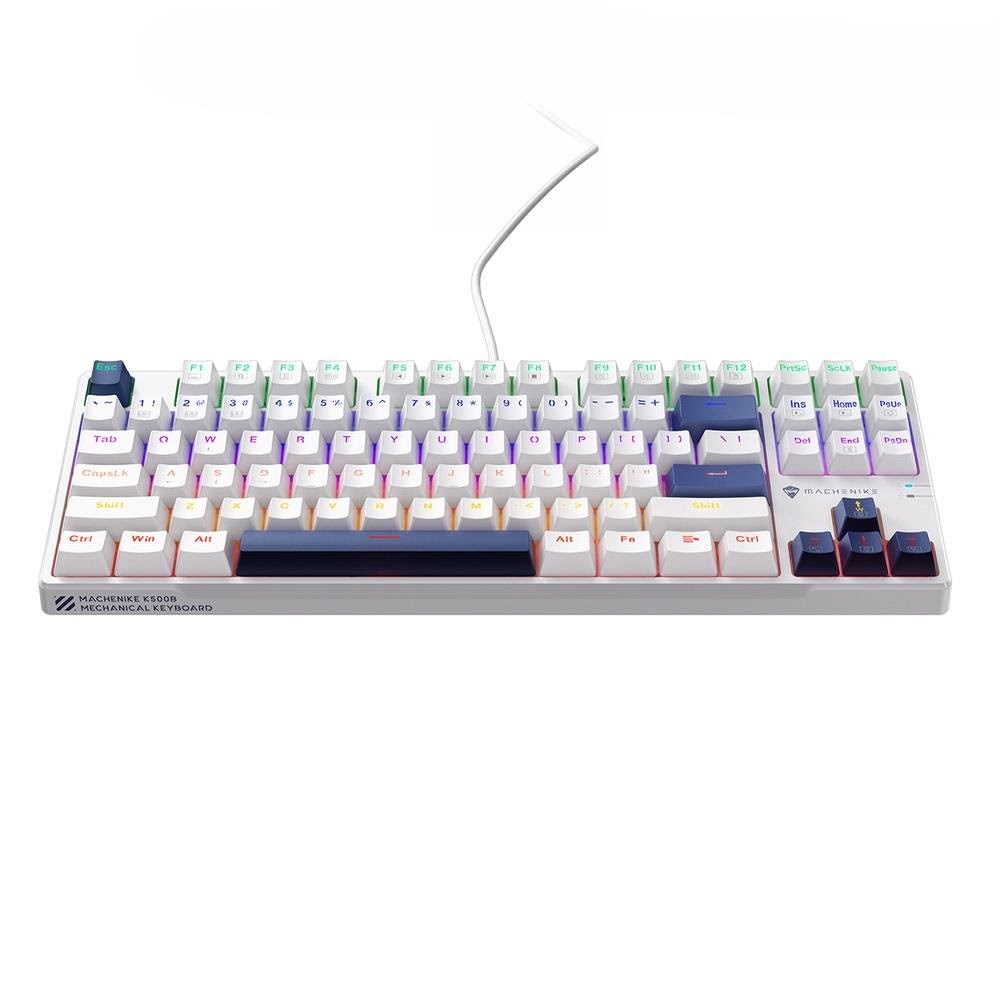 Machenike K500b-b87 Wired Mechanical Backlit Gaming Keyboard Red Switch - White - Full-size - Weiss - Tastaturen K500b-b87 Wired Red Switch Mixed 