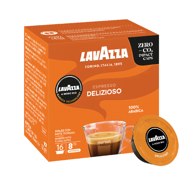 Lavazza A Modo Mio Deliziozo Caps - 16 Pcs - Kaffeezubereitung Orange 8601