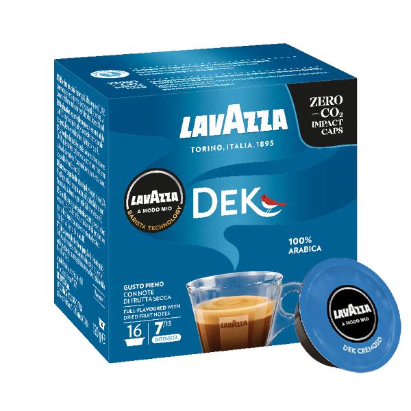 Lavazza A Modo Mio Dek Cremoso Caps - 16 Pcs - Kaffeezubereitung Blau 8603