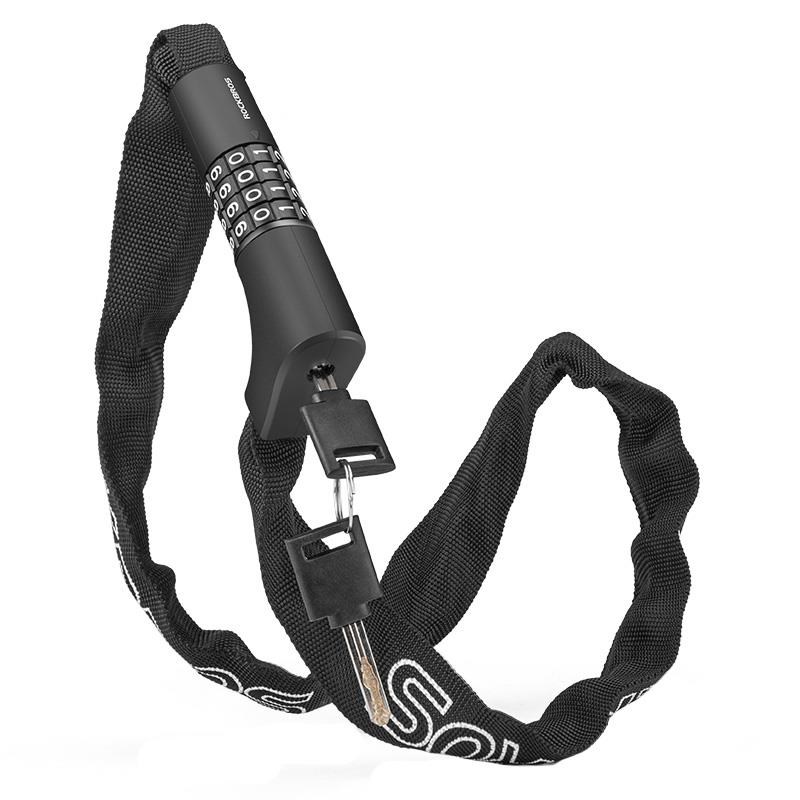 Rockbros 3230002001 Bicycle Lock With Combination And Key - Black - Fahrradzubehoer