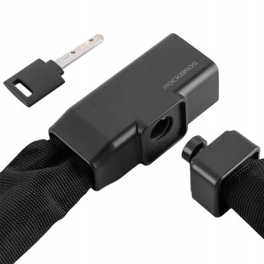 Rockbros 32430708001 Bicycle Lock With Key 0.97 m - Black - Fahrradzubehoer