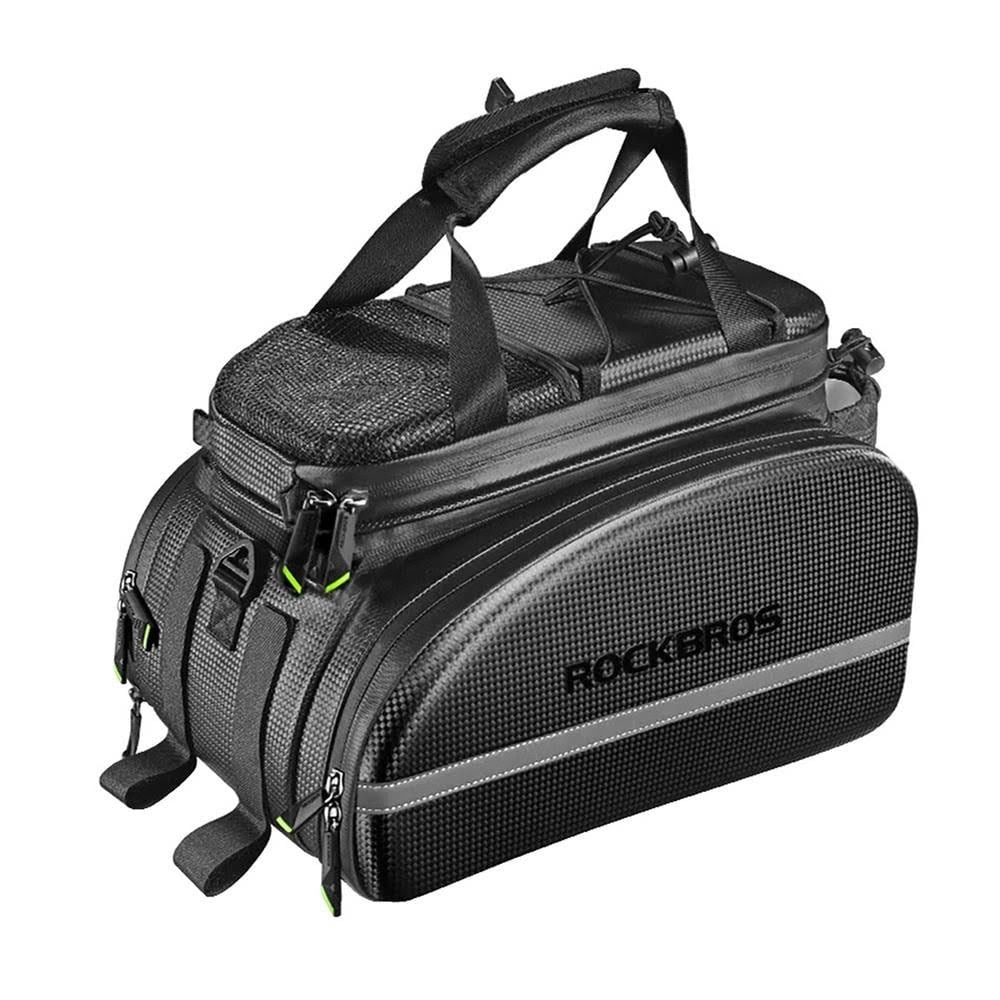Rockbros A6-6 Bicycle Bag For Trunk 35 l With Fold-out Pockets - Black - Fahrradzubehoer