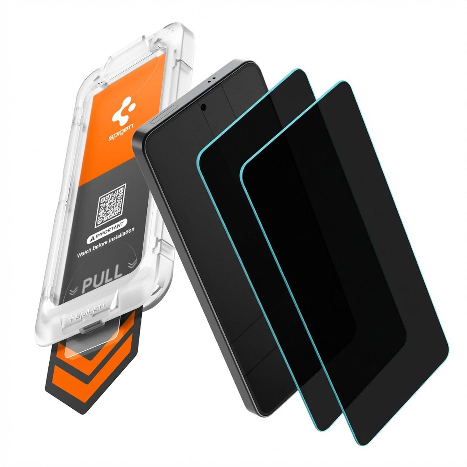 Spigen Glass tR EZ Fit Pro HD (Privacy) 2 Pack - Transparency - Samsung Galaxy S26 - Handys Schutzfolie Agl11096