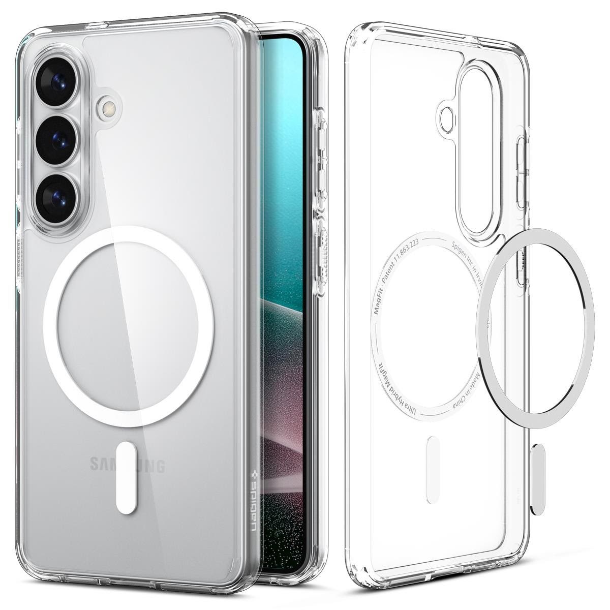 Spigen Ultra Hybrid Magsafe - Clear White - Samsung Galaxy S26 - Handys Cover Cases Acs10734