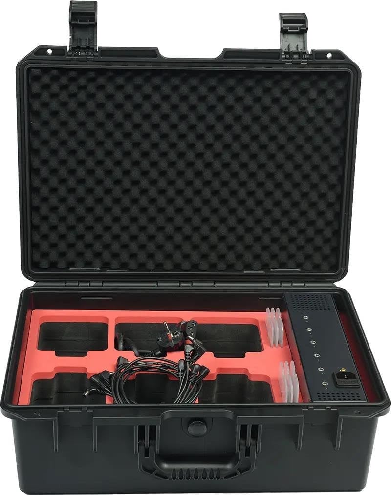 Algam Lighting Transportkoffer Mit Ladestation Für 6 Event Par 44 Quad IP - Musikinstrumente DJ Ausstattung Lal Eventpar44ip-x6-case