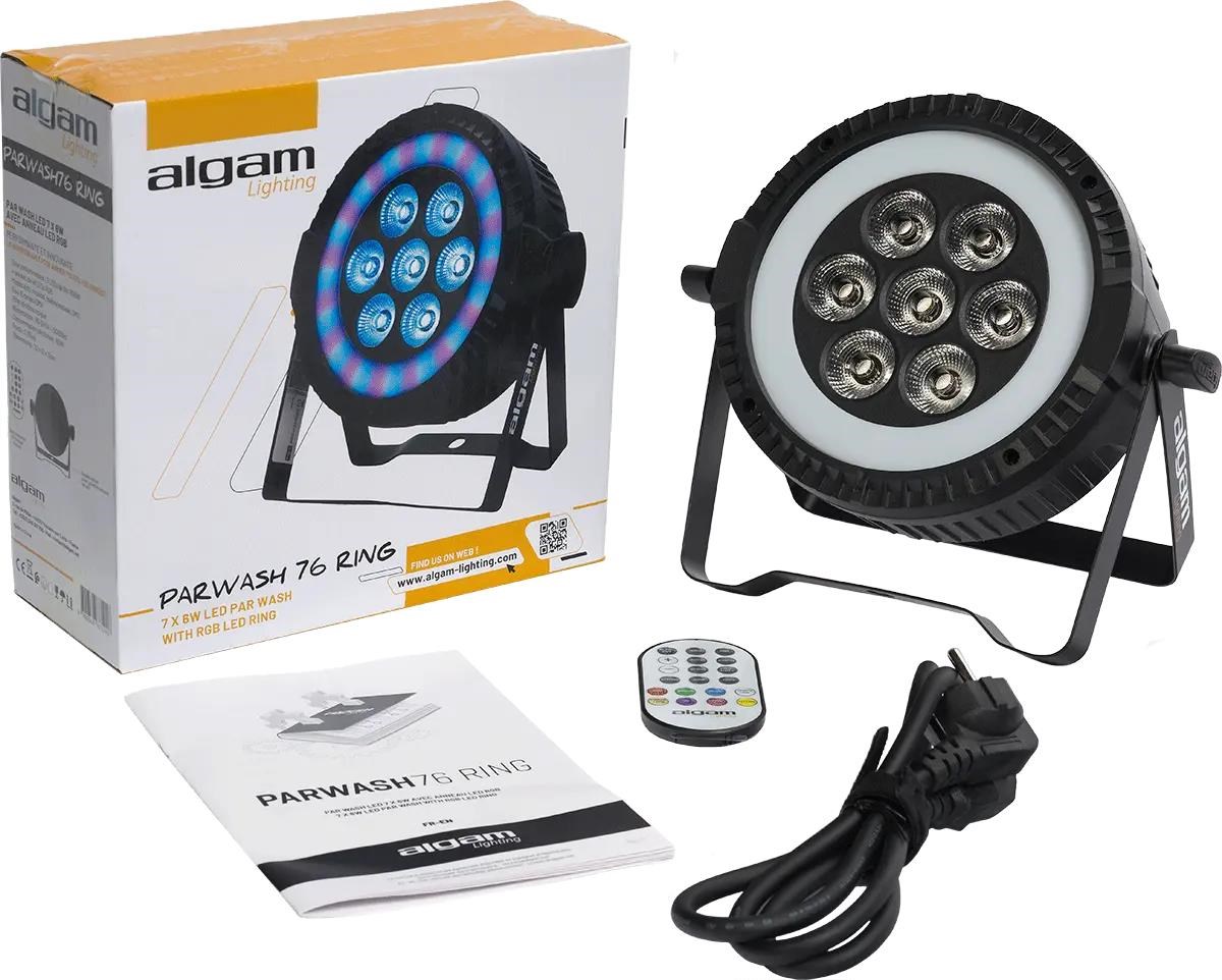 Algam Lighting 7 x 6W Led Par Wash Mit Rgb Led Ring - Musikinstrumente DJ Ausstattung