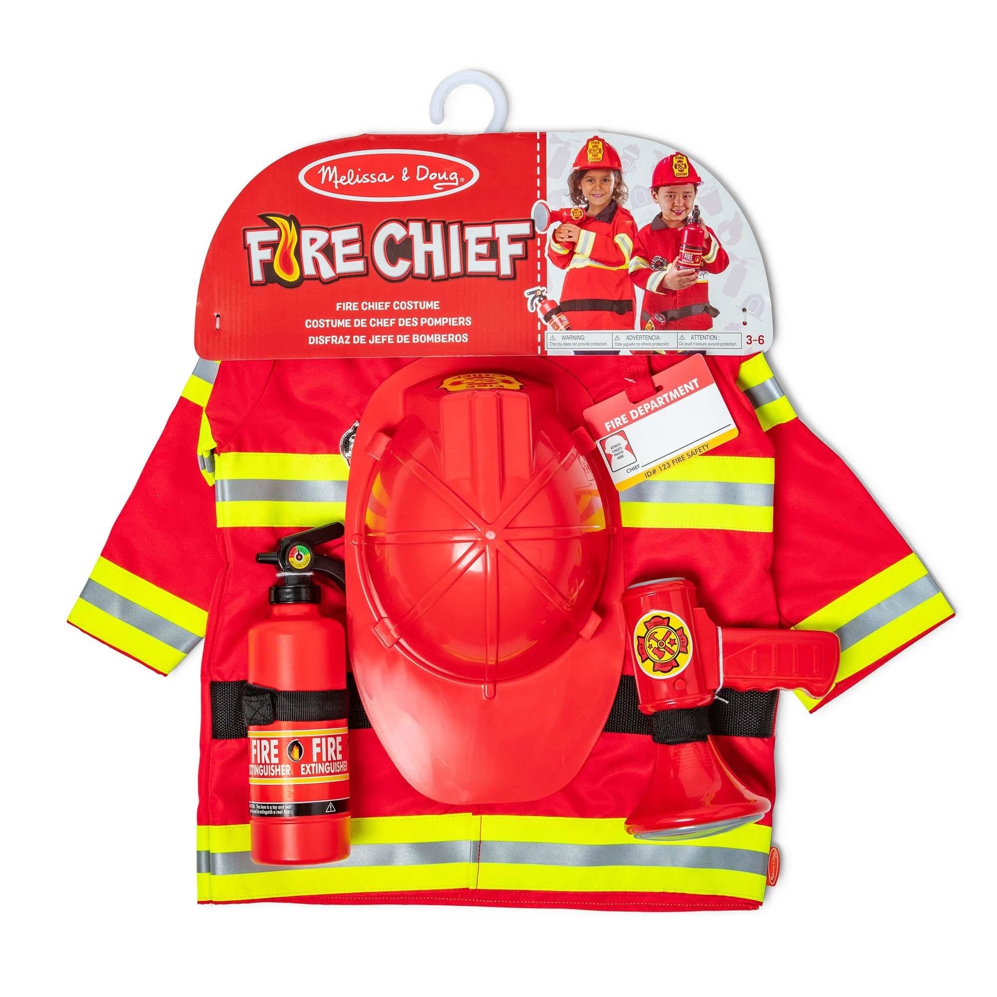 Melissa & Doug Role Play Costume Set Fire Chief - Rollenspiele 6075173