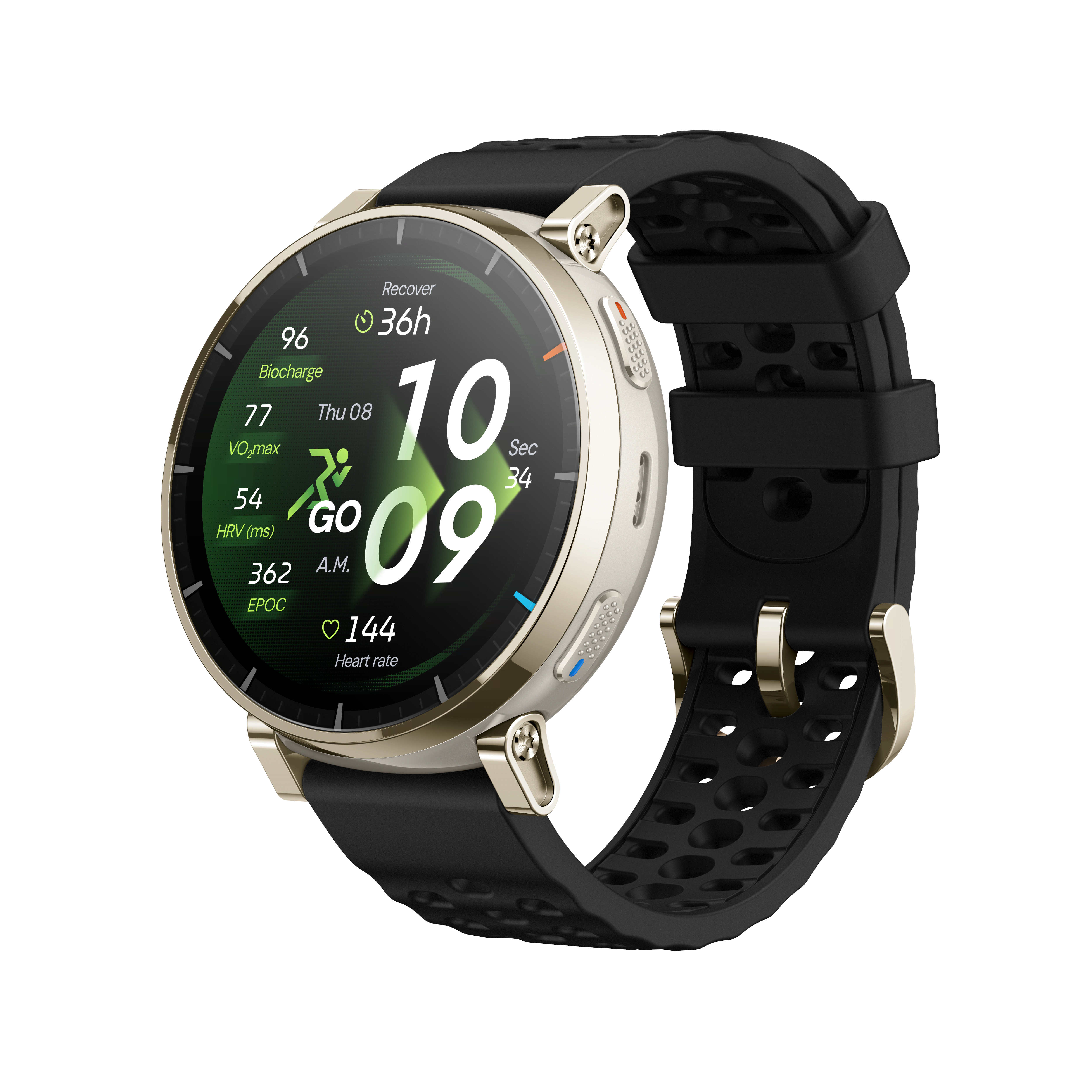 Amazfit Active 3 Premium 45mm - Apex Silver - Smartwatches Pulsuhren Sportuhren Schrittzaehler