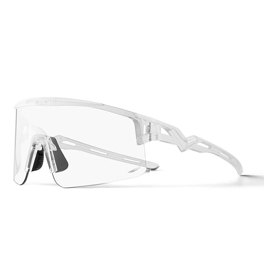 Rockbros Photochromic Cycling Glasses With UV Protection And Corrective Insert - White - Fahrradzubehoer