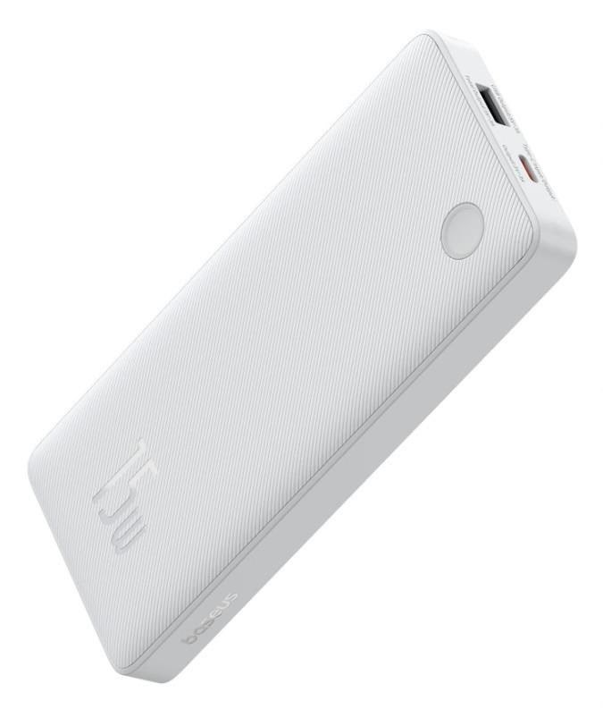 Baseus Airpow Lite 10000mah 15w Power Bank With Simple Usb-a - Usb-c 30cm Cable - White - 10000 Mah - Powerbank Akku P10067500213-00