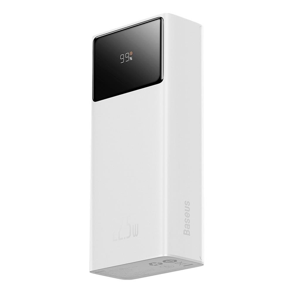 Baseus Enerfill Fp41 30000mah 22.5W Powerbank With Simple Usb-a - Usb-c 3A 30cm Cable - White - 30000 Mah - Powerbank Akku Weiß E0027k01