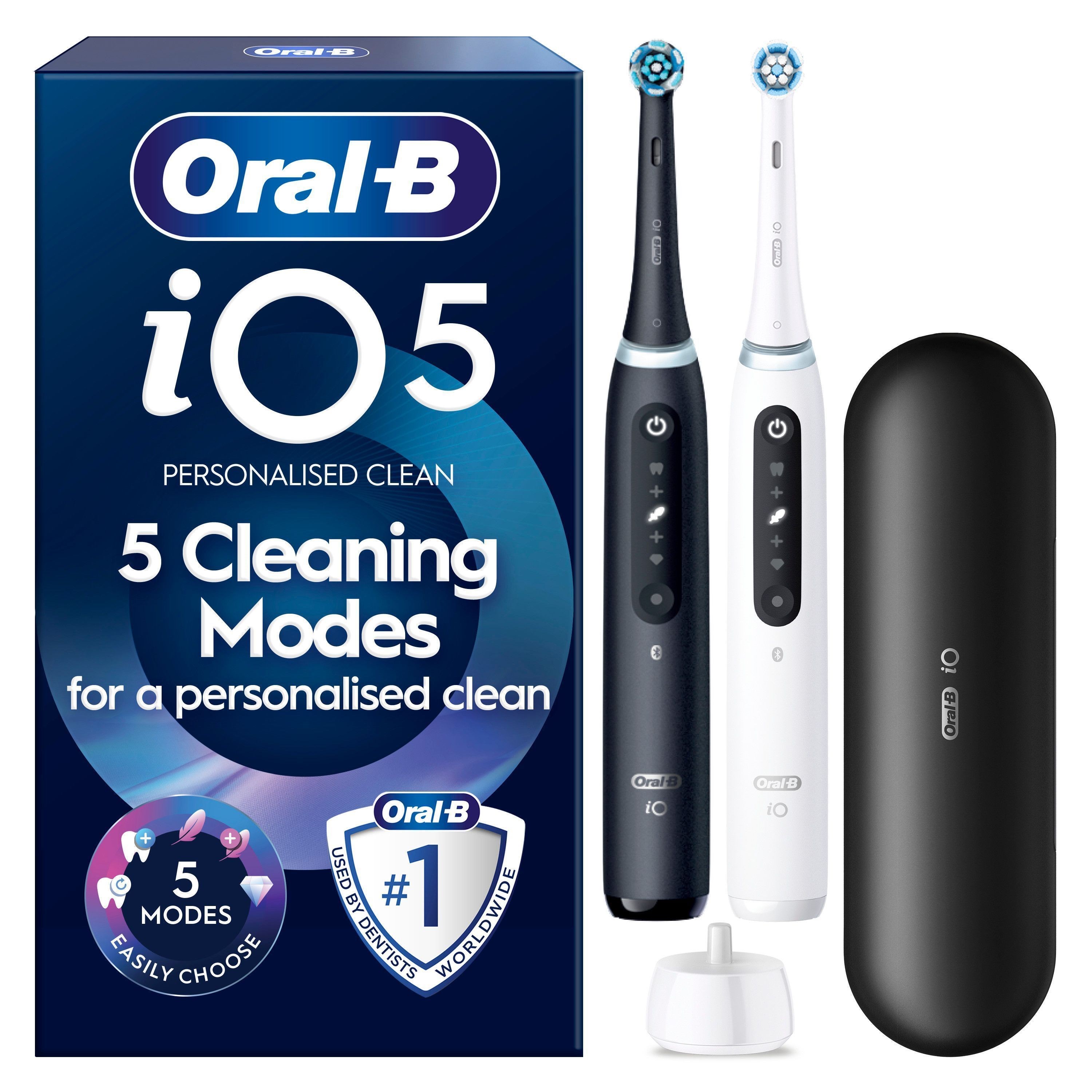 Oral-b Elektrische Zahnbürste Io5 Matt Black/quitewhite Duo - Elektrische Zahnbuersten 8006530068130