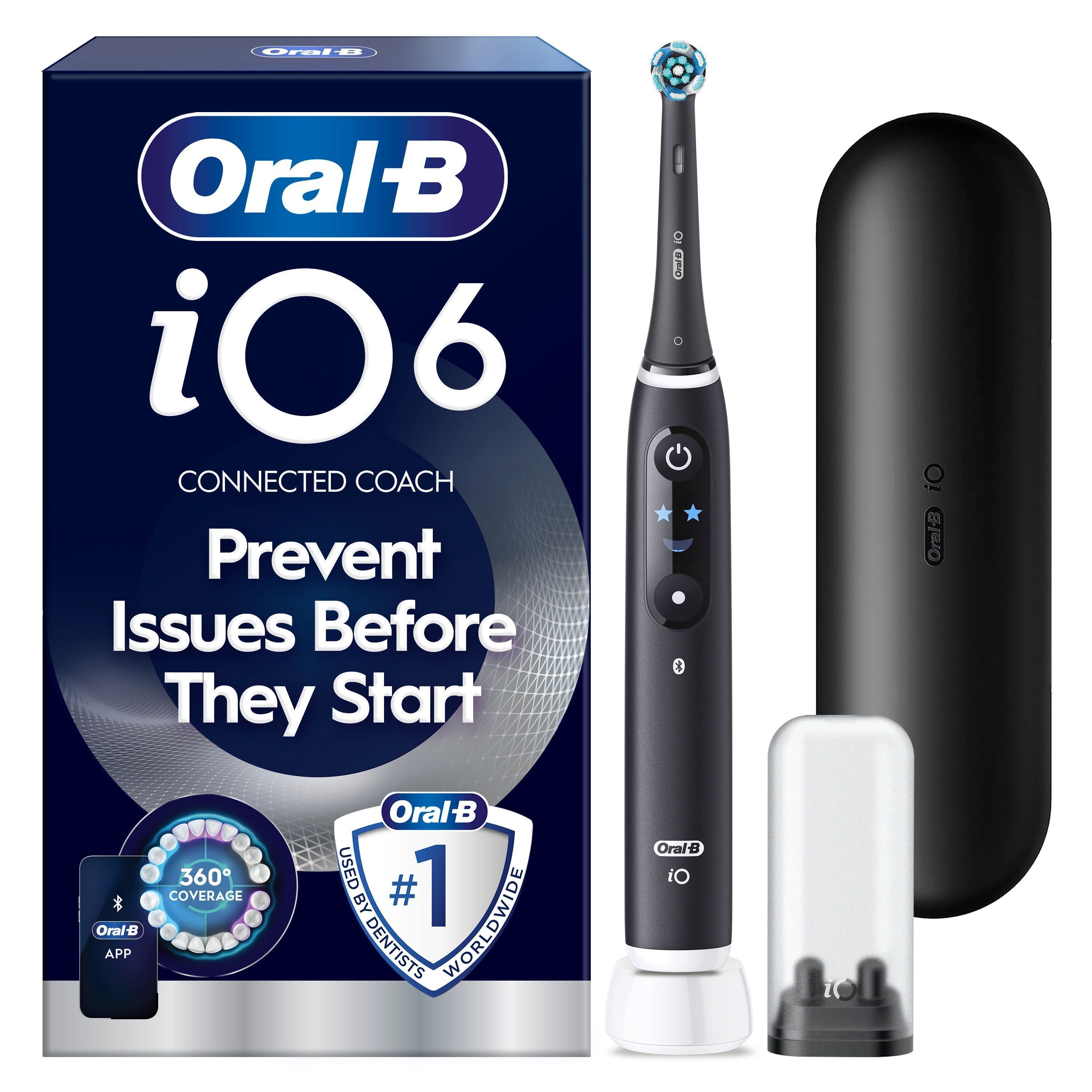 Oral-b Elektrische Zahnbürste Io6 Black Lava + 1 Extra Refill - Elektrische Zahnbuersten 8006530067850