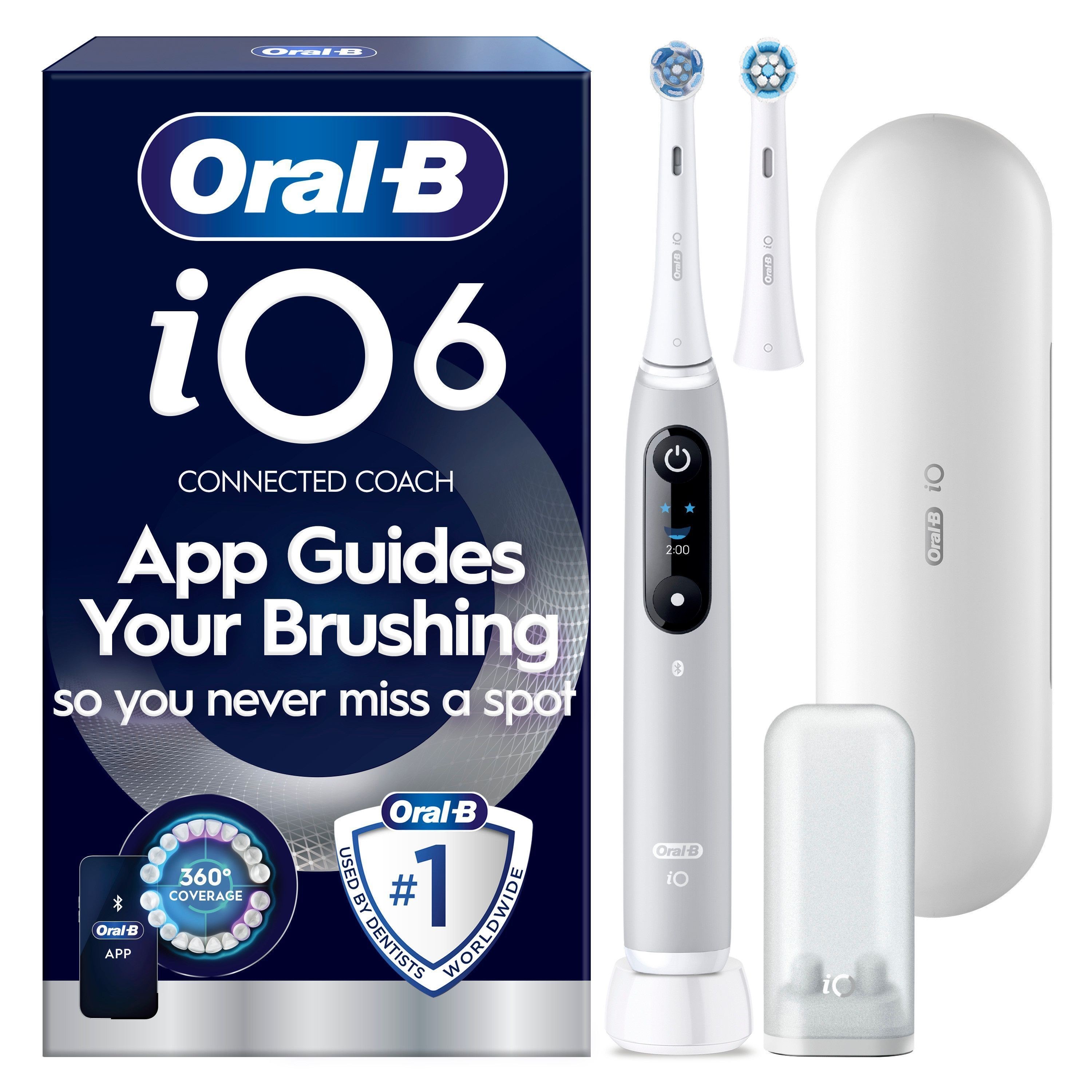 Oral-b Elektrische Zahnbürste Io6 Grey Opal + 1 Extra Refill - Elektrische Zahnbuersten 8006530067805