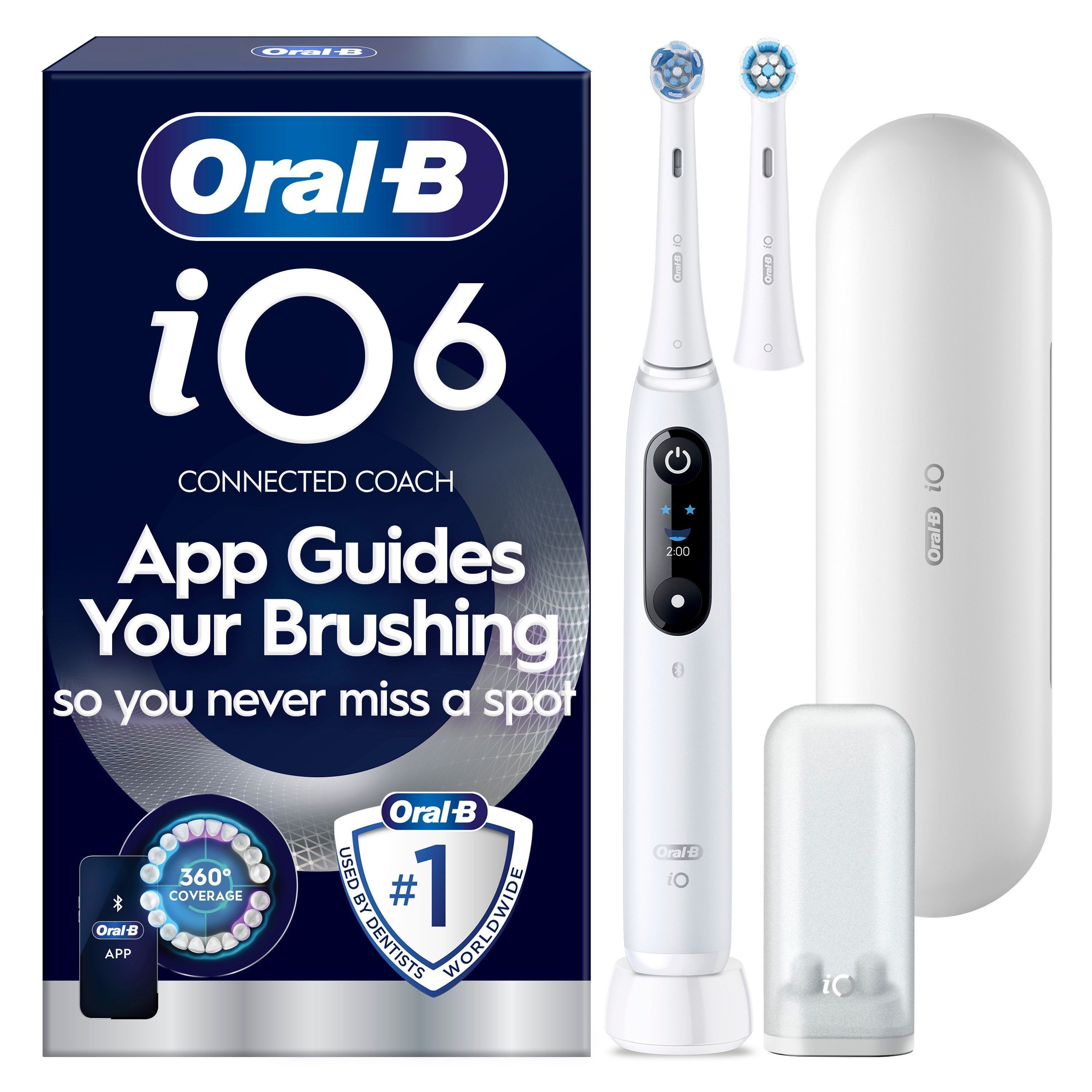 Oral-b Elektrische Zahnbürste Io6 White + 1 Extra Refill - Elektrische Zahnbuersten 8006530067652